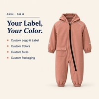 Combinaison pour bébé, barboteuse à capuche, fermeture éclair bidirectionnelle, coupe-vent, rembourrée, 100% polyester, combinaison de neige pour bébés garçons et filles, temps froid