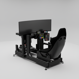 Cockpit de simulation de course en aluminium 40160, configuration complète avec siège, support d'écran, base de volant G25, siège de simulateur de course pour <span class=keywords><strong>Fanatec</strong></span> - Product Image 4