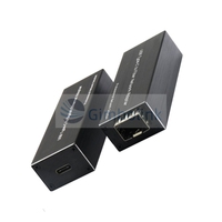 Conmutador y Convertidor de Fibra Óptica Industrial, Mini USB Tipo-C 3.0 a SFP RJ45, Adaptador de Red de Fibra Óptica Gigabit, Conmutador Ethernet