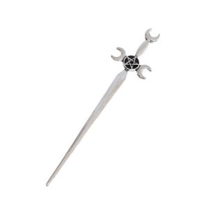 Épingle à cheveux rétro viking, nordique, étoile et lune, épée, style scandinave et norvégien, tendance mode - Product Image 6