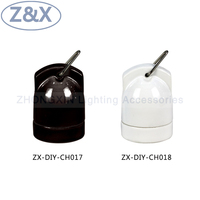 Douille en céramique E27 de haute qualité ZX, support de plafond multicolore à visser, AC 220V, certifiée ENEC/VDE, garantie 1 an, fabriquée en Chine