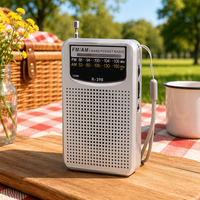 Radio de poche mini AM/FM 2 bandes haute sensibilité, homologuée CE, alimentée par piles, avec prise casque, vente en gros, directement de l'usine OEM