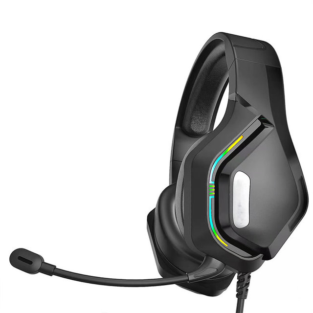 Hot Sale USB Wired Gaming Headset Private Design PVC Logo OEM Gaming Headphones Headsets with LED Light and Microphone, X60A