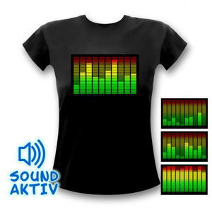 Camiseta LED activada por sonido personalizada <span class=keywords><strong>2024</strong></span> para DJ <span class=keywords><strong>Bar</strong></span> Rave Party Promocional Light up T-Shirt - Product Image 2