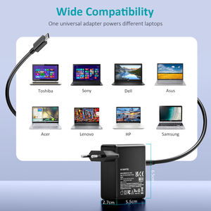 Chargeur mural rapide USB-C PD 65W QC3.0 GaN pour iPhone 16 17 – Chargeur de téléphone portable à charge rapide - Product Image 2