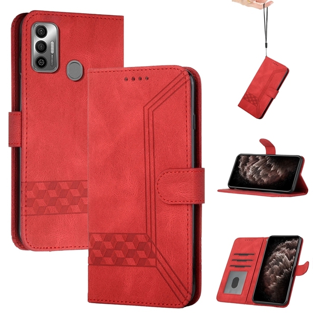 Retro Diamond Wallet Leather Case for Tecno Spark Go 2024 2023 20 Pro Spark 10 4G 10C Camon 20 Premier 5G Strap Flip Phone Cover