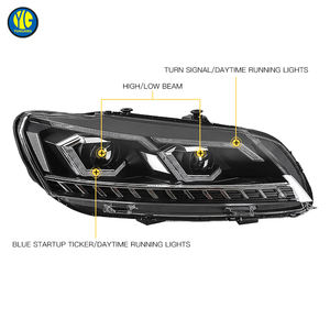 Faro Anteriore YU GUANG per Volkswagen <span class=keywords><strong>VW</strong></span> <span class=keywords><strong>Passat</strong></span> B7 2011 <span class=keywords><strong>2015</strong></span>, Aggiornamento a LED con Lente DRL, Accessori per Gruppo Ottico Anteriore - Product Image 5