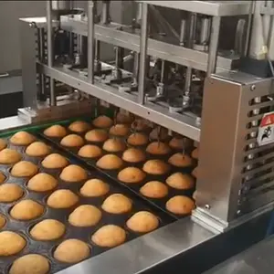 산업용 고품질 완전 자동 컵 케이크 마들렌 생산 라인