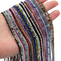 Vente en gros de petites perles de pierres précieuses à facettes de 3mm perles de pierres précieuses en pierre naturelle perles en vrac pour la fabrication de bijoux