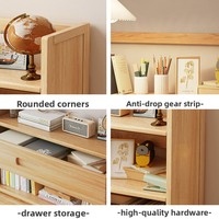 Étagère de bureau minimaliste moderne en MDF, support de rangement multi-niveaux sans dossier pour bureau, maison, étudiant, idéal pour l'ameublement domestique