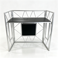 Mesa de DJ Plegable de Aluminio Ajustable, Mesa de DJ con Estructura Personalizada, Soporte de DJ para Eventos