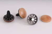 Diffuseur Parfum Voiture Luxe Bois Noyer Circulaire Clip Ventilation Magnétique Huiles Essentielles Premium Élégant
