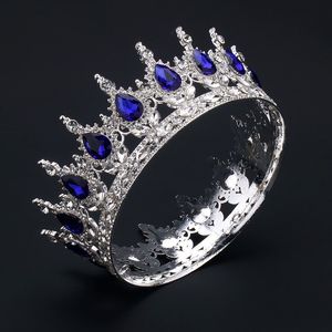 มงกุฎอัลลอยสไตล์บาร็อควินเทจเครื่องประดับมงกุฎราชินีสีสันสดใสสำหรับผู้ใหญ่วันเกิดครบรอบแต่งงาน - Product Image 5