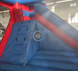 Château gonflable Spiderman de dessin animé, combo commercial avec toboggan et <span class=keywords><strong>jeu</strong></span> de saut - Product Image 4