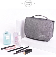 Sac de toilette suspendu pour femme avec logo personnalisé, grand format, imperméable, pour voyage et usage quotidien, avec poignée portable