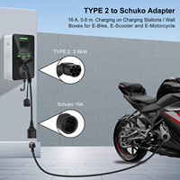 Câble de charge de type 2 vers prise Schuko pour moto ou vélo électrique 16A 3,5KW