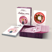 Cartes de Tarot Oracle Personnalisées en Gros avec Bordure Dorée Rose – Jeu de Cartes en Papier pour Usage Familial – Impression en Usine et Options de Logo