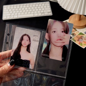A5 clear pp Trading Gaming Card Photo Sleeves pp Material Refills <strong>4</strong> Pockets Folder Sleeve for <strong>Ring</strong> <strong>Binders</strong> File Folder - Product Image 3