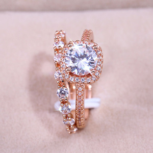 Rose Tone Ring Set for Women Elegant Proposal Fashion Party Finger Accessory Gift - Product Image 6