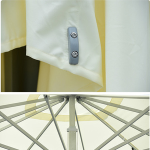 Parasol de jardin de grande taille Parapluie commercial de 5m en aluminium résistant Logo personnalisé moderne Vente en gros Café d'extérieur - Product Image 3