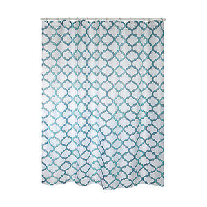 Rideau de douche en tissu polyester Hanko 180x200 cm bleu - Product Image 1