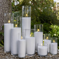 Bougies de cire de sable naturel bougies en vrac organiques bougies pilier de cire de sable en poudre dans un pot en verre mariage