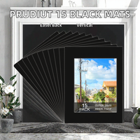 S&L Modern Black Lot de 15 passe-partouts pour cadres d'affiches 20x16 pouces, pochettes de passe-partout pour photos 11x14 pouces, affichage photo rectangulaire
