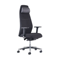 Chaise de jeu d'ordinateur confortable chaise de bureau de patron tissu profondeur de siège réglable chaise de bureau ergonomique exécutive à dossier haut