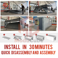 Moducube Vente directe Maison préfabriquée de type Z de 10 pieds Maison préfabriquée Conteneur de bureau Magasin de conteneurs Maison portable avec mur de verre