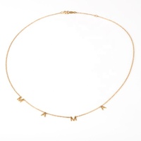 Collier personnalisé pour la fête des mères Milskye, plaqué or 18 carats, lettre personnalisée maman
