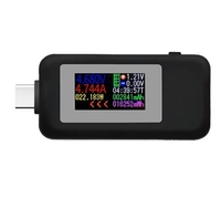 Probador USB con Pantalla a Color Tipo-C KWS-1902C, Corriente de 0-5A, Voltaje de 4-30V, Medidor de Potencia, Detector de Batería Móvil