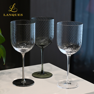 Verre à vin rouge et <span class=keywords><strong>blanc</strong></span> en cristal sans plomb, motif ondulé, soufflé à la main, design européen classique, idéal pour la maison et les réceptions <span class=keywords><strong>de</strong></span> mariage – Meilleure vente - Product Image 5