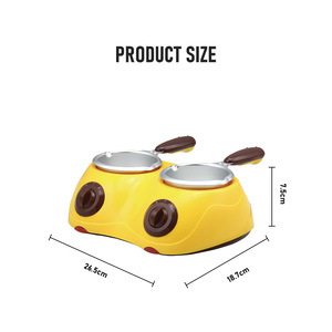 2 deux Pots à Double chaudière pour la cuisson du chocolat, chauffe-cire électrique, pour la fonte des bonbons, du fromage et de la <span class=keywords><strong>Fondue</strong></span> au chocolat, prix <span class=keywords><strong>bas</strong></span> - Product Image 4