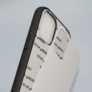 Capa preta de borracha da subolmação para iphone 11, caso em branco personalizado semi-acabado do telefone