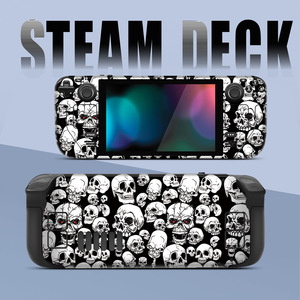 Steam Deck Skin <b>Protector</b> PVC Skull Design Gaming Case <b>Cover</b> - Product Image 1