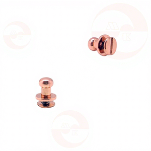 MING KEE <b>METAL</b> 6mm Rose Gold Leather Belt Studs Little Head Collar Ball Thick/Thin Straps OEKO-TEX Certified Special Bag Parts - Product Image 1