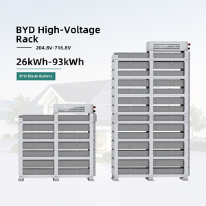 Batería Solar de Alto Voltaje BYD Blade de 50kWh, 93kWh, 100kWh, LiFePO4 DC 200V-1000V, Sistema de Almacenamiento de Energía Doméstico Híbrido Apilable para Red Eléctrica - Product Image 1