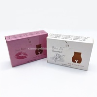 Boîte d'emballage de savon écologique personnalisée en carton blanc, petites boîtes à savon découpées avec fenêtre, conception gratuite, vente en gros