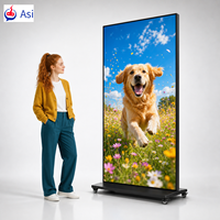 Pantalla Digital Asi de 75/85/98 Pulgadas, Pantalla Completa 4K UHD, Metálica, Independiente, con CMS y RDM en la Nube, para Aplicaciones de Publicidad en Interiores