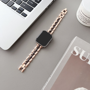 Di lusso tre perline da donna sottile in metallo in acciaio inossidabile Smart <span class=keywords><strong>Watch</strong></span> cinturino per <span class=keywords><strong>Apple</strong></span> <span class=keywords><strong>Watch</strong></span> Ultra 9 8 7 <span class=keywords><strong>6</strong></span> per iWatch cinturino - Product Image 5