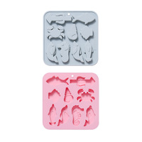 Moules à gâteau en silicone sur le thème de la vie marine, de qualité alimentaire, réutilisables, mignons, en silicone magnétique, pour chocolat, bonbons et glaces DIY