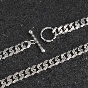 สร้อยคอแฟชั่นสไตล์ยุโรป ฮิปฮอป พังก์  วัสดุเหล็กไทเทเนียมสแตนเลสสตีล  แบบคิวบา  สำหรับผู้ชาย  ผลิตตามสั่งจากโรงงาน - Product Image 4