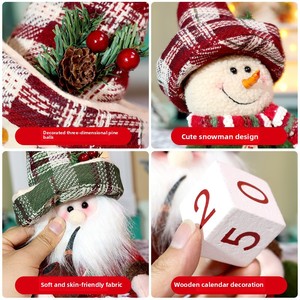 Bestwish Retro-Style <b>Christmas</b> Old Man Snowman Sitting Doll Hot-Selling Window Display <b>Christmas</b> Calendar <b>Christmas</b> Figurine Toy - Product Image 4
