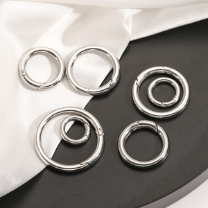 Nhà Máy RTS 316 thép không gỉ mở Claw <span class=keywords><strong>Clasp</strong></span> DIY Keychain da hợp kim Pet chuỗi phát hiện phụ kiện khóa loại vòng - Product Image 2