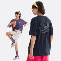 T-shirts en coton 100% à imprimé numérique vintage, tissu 200 grammes, col rond, hauts décontractés, motif d'impression unique, vente en gros