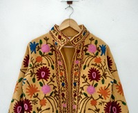 Veste en broderie Suzani faite à la main, vêtements d'hiver, velours bohème, veste de créateur de haute qualité, nouvelle collection, unisexe, décontractée