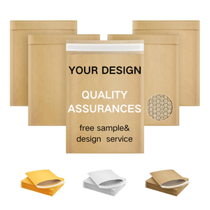 Enveloppe d'expédition rembourrée en papier kraft avec logo personnalisé, recyclable, biodégradable, compostable, rembourrage en nid d'abeille - Product Image 1
