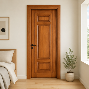 Puerta Interior de Madera Sólida Golden Aero, Diseño de Panel Moderno, Superficie Acabada, Operación Manual, para Dormitorio y Apartamento - Product Image 5