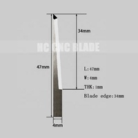 Lame vibrante IECHO, lame industrielle épaisse et allongée, lame de coupe 45*6*1mm pour machines-outils CNC