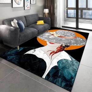 Vente en gros de petits tapis de salon à fleurs de printemps fraîches Tapis de sol imprimés de luxe modernes Tapetes Tapis de décoration de maison de grande surface - Product Image 2